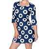 Dancing Days - 60S CIRCLE Korte jurk - Blauw/Wit Product image